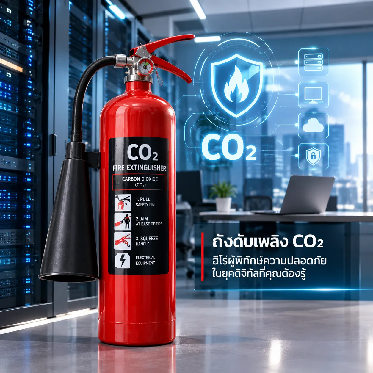 ถังดับเพลิง CO2 ฮีโร่ผู้พิทักษ์ความปลอดภัยในยุคดิจิทัลที่คุณต้องรู้